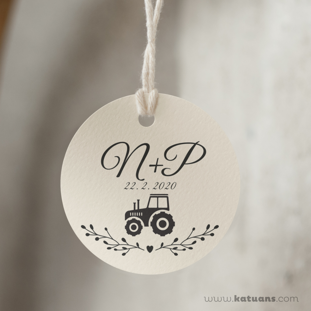 Svatební razítko traktor